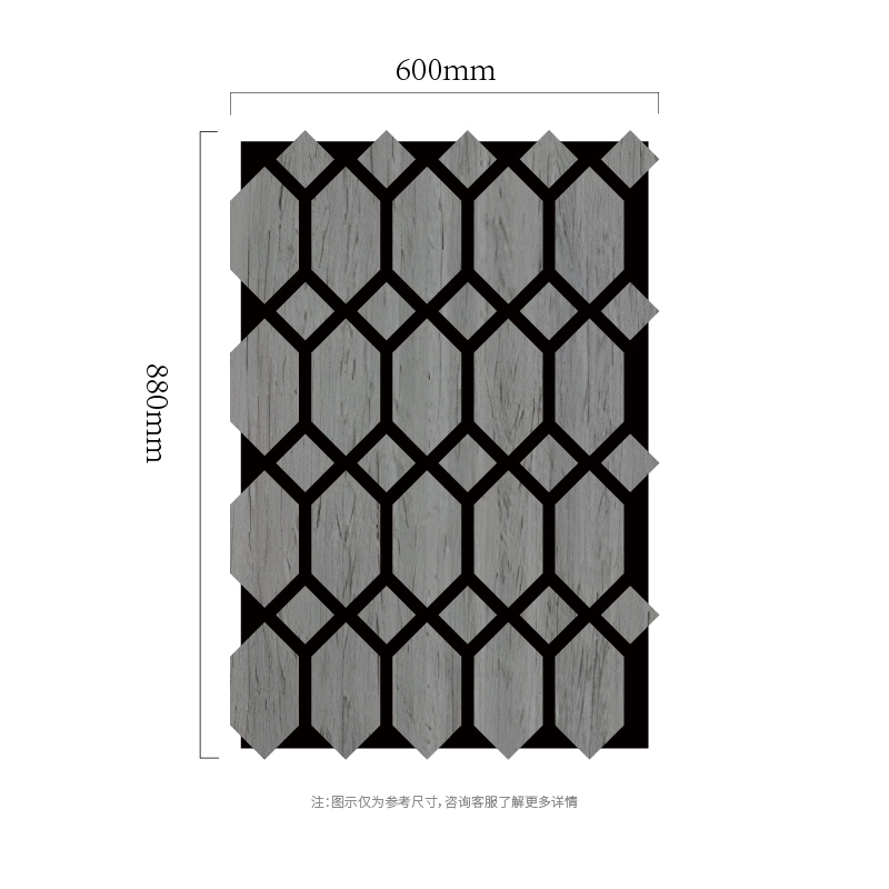 פאנל קיר אקוסטי מסוג MDF-על-PET משושה סבכת פנים