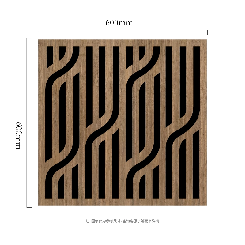 Flow Ribbon חריץ MDF-on-PET לוח קיר אקוסטי